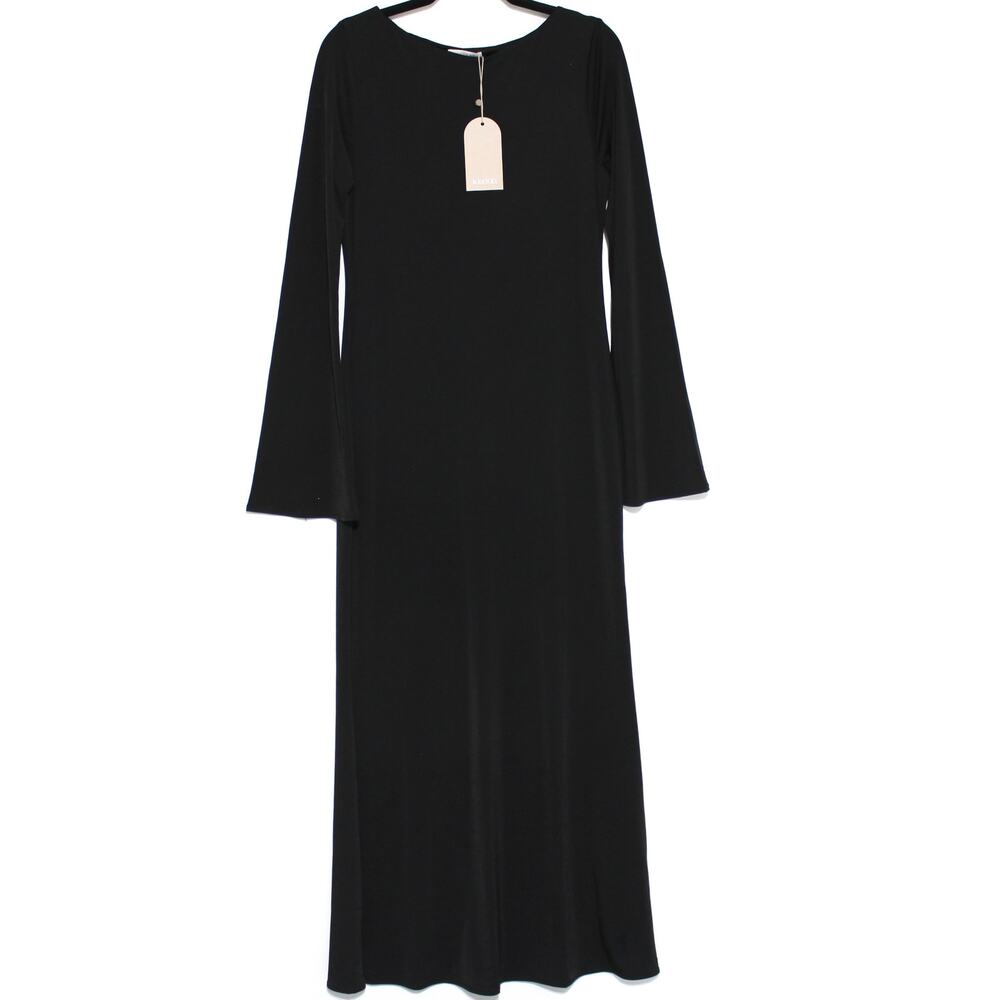Meshki Tarna Slinky Fishtail Maxi Dress Black Size XL NWT